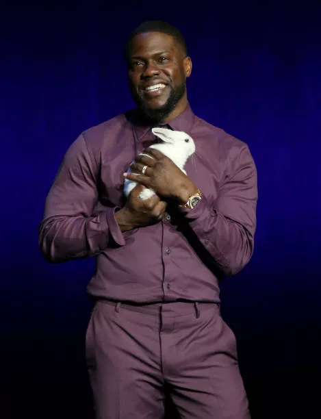 Actor and comedian Kevin Hart speaks during Universal Pictures special presentation during CinemaCon at The Colosseum at Caesars Palace on April 03,...