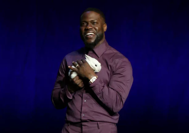 Actor and comedian Kevin Hart speaks during Universal Pictures special presentation during CinemaCon at The Colosseum at Caesars Palace on April 03,...