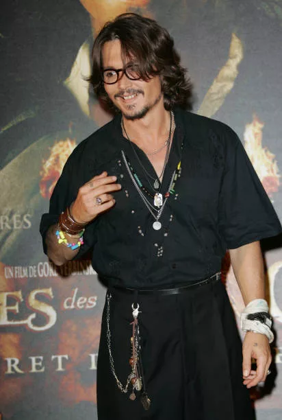 Johnny Depp during "Pirates of The Caribbean: Dead Man's Chest" Paris Premiere at Gaumont Marignan Theater in Paris, France.