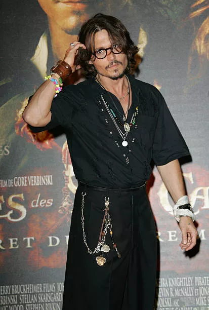 Johnny Depp during "Pirates of The Caribbean: Dead Man's Chest" Paris Premiere at Gaumont Marignan Theater in Paris, France.