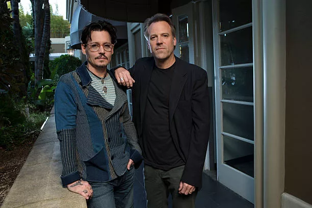 Actor Johnny Depp and director Wally Pfister are photographed for USA Today on April 1, 2014 in Los Angeles, California. PUBLISHED IMAGE.