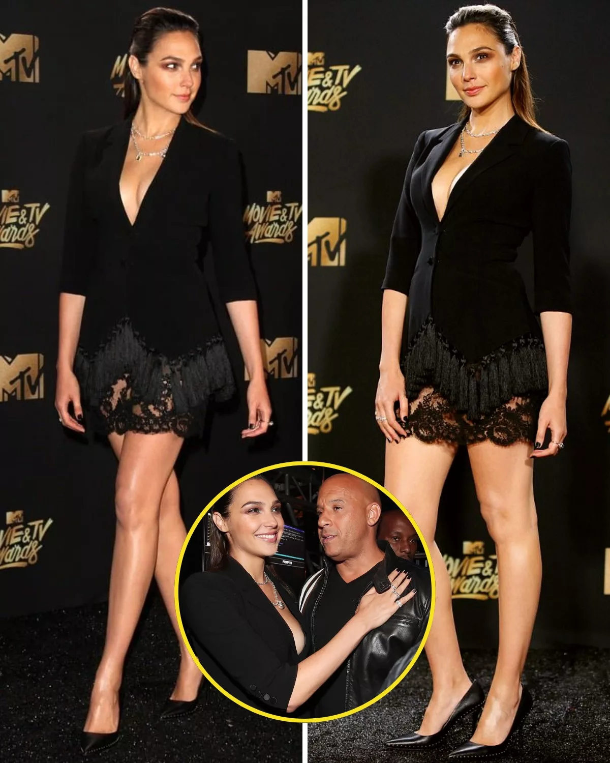 Gal Gadot Stuns In Tuxedo Top At Mtv Movie And Tv Awards Celebknews6