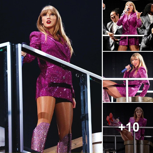 Taylor Swift Made the ‘Eras Tour’ Shimmer in ‘Lover’ Bodysuit and Bedazzled Heels