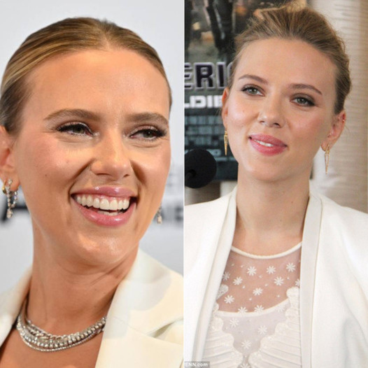 ‘I was very happy and excited for her’: Scarlett Johansson’s producer confirms her pregnancy as actress appears at press conference in loose top and blazer