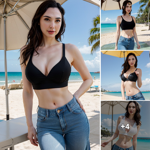 Radiant Beauty: Gal Gadot Dazzles in Stylish Crop Top on a Sun-Kissed Beach Getaway